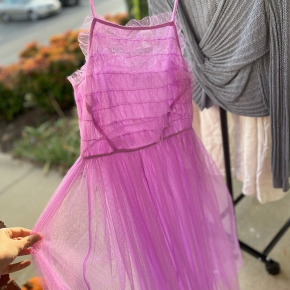 open lace back dress Aurora Princess Off Shoulder Tulle Mini Dress Pink Dapper Day Outfits